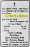 Gerhard Jenssen - dødsannons 1975