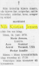 Nils Kristian Jenssen - dødsannonse 1970